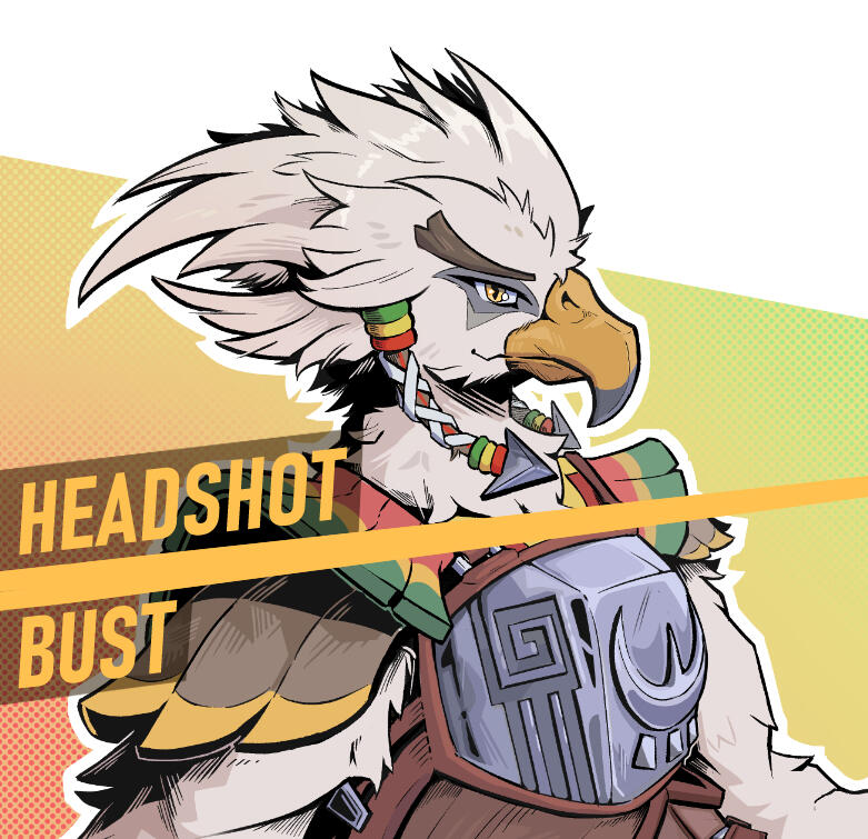 Headshot/bust with flat background Helluva Boss themed fanart headshot/bust with flat background