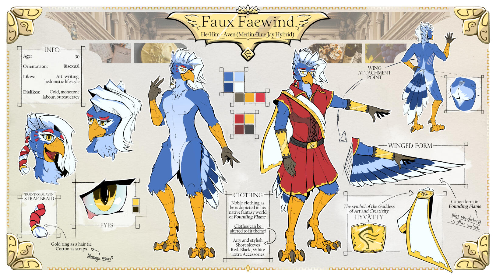 Regular ref sheet with additional headshot, 4 additional details and 1 additional full-body Regular ref sheet with additional headshot, 4 additional details and 1 additional full-body
